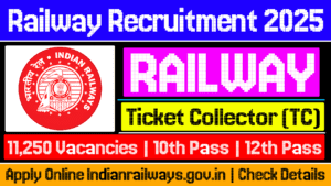 Railway Ticket Collector Recruitment 2025 Apply Online, Notification, Vacancy Eligibility, Last Date To Apply