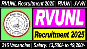 RVUNL Recruitment 2025: Notification Out For 216 Vacancies, Check Posts, Application Fee, Age Limit And Apply Online