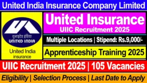 United India Insurance Recruitment 2025: New Notification Out 105 Vacancies For Apprentices Training, Check Age Limit, Qualification And Other Details